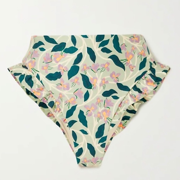 Agua by Agua Bendita Hiedra Mint Green Floral Bikini S Bottom & M Top - Picture 9 of 11